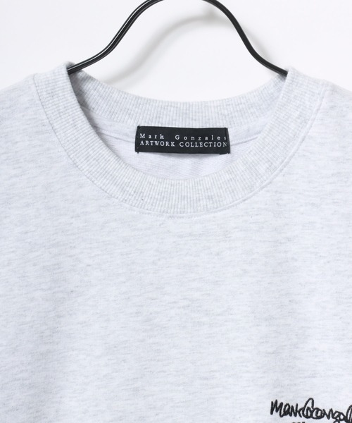 Mark Gonzales（マーク・ゴンザレス）の「MARK GONZALES ARTWORK COLLECTION/マークゴンザレス 別注 2点セットアップ オーバーサイズ ミニ裏毛 ロゴ ワンポイント刺繍 半袖スウェットTシャツ＆ショートパンツ/ルームウェア/ワンマイルウェア/パジャマ/レディース メンズ（ルームウェア/パジャマ・メンズ・ブラック/ネイビー/グレー/アッシュグレー・XL/L/M）」の17枚目の写真