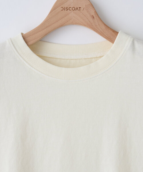 DISCOAT(ディスコート)の「ピグメントフリルTシャツ(Tシャツ/カットソー・レディース・アイボリー/チャコールグレー/モカ・FREE)」の15枚目の写真