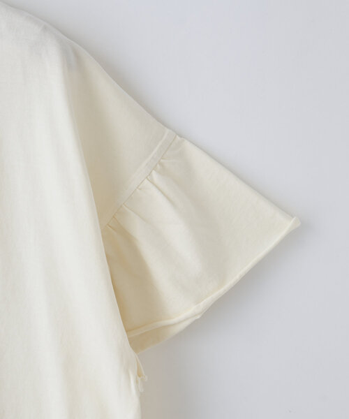 DISCOAT(ディスコート)の「ピグメントフリルTシャツ(Tシャツ/カットソー・レディース・アイボリー/チャコールグレー/モカ・FREE)」の16枚目の写真