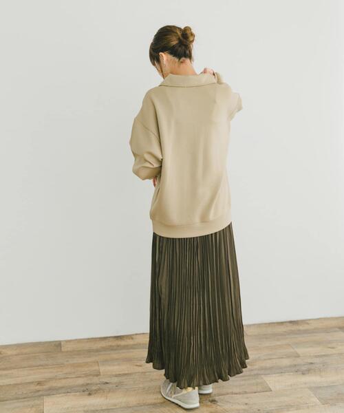 ITEMS URBANRESEARCH（アイテムズ アーバンリサーチ）の「ハーフジップトップス×スカートセット（セットアップ・レディース・ホワイト系その他/ベージュ系その他・FREE）」の4枚目の写真