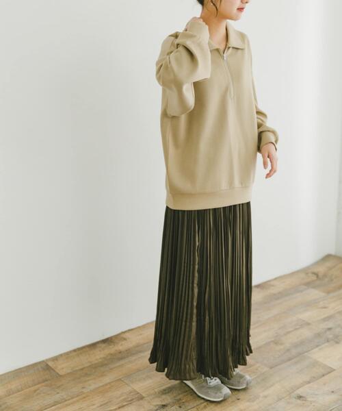 ITEMS URBANRESEARCH（アイテムズ アーバンリサーチ）の「ハーフジップトップス×スカートセット（セットアップ・レディース・ホワイト系その他/ベージュ系その他・FREE）」の5枚目の写真