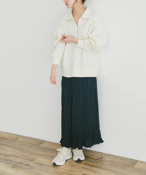 ITEMS URBANRESEARCH（アイテムズ アーバンリサーチ）の「ハーフジップトップス×スカートセット（セットアップ・レディース・ホワイト系その他/ベージュ系その他・FREE）」の16枚目の写真