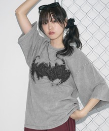 Buyer's Select/BLACKDENIMワッペンケミカル加工Tシャツ