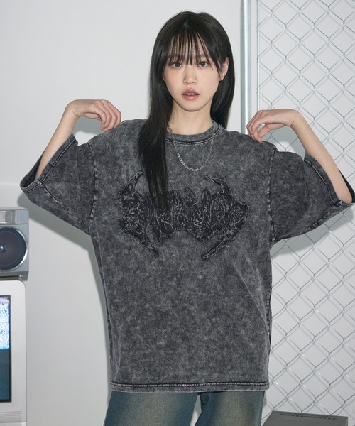 MSG（エムエスジー）の「Buyer's Select/BLACKDENIMワッペンケミカル加工Tシャツ（Tシャツ/カットソー・メンズ・ブラック系/グレー系/グレー系2/ブラック系2・M/L）」の9枚目の写真