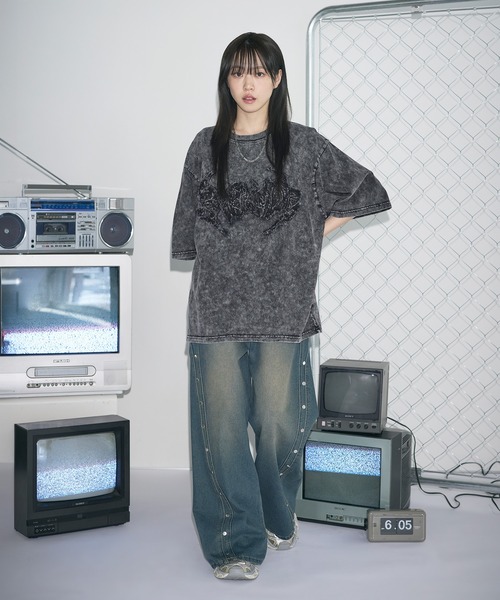 MSG（エムエスジー）の「Buyer's Select/BLACKDENIMワッペンケミカル加工Tシャツ（Tシャツ/カットソー・メンズ・ブラック系/グレー系/グレー系2/ブラック系2・M/L）」の12枚目の写真