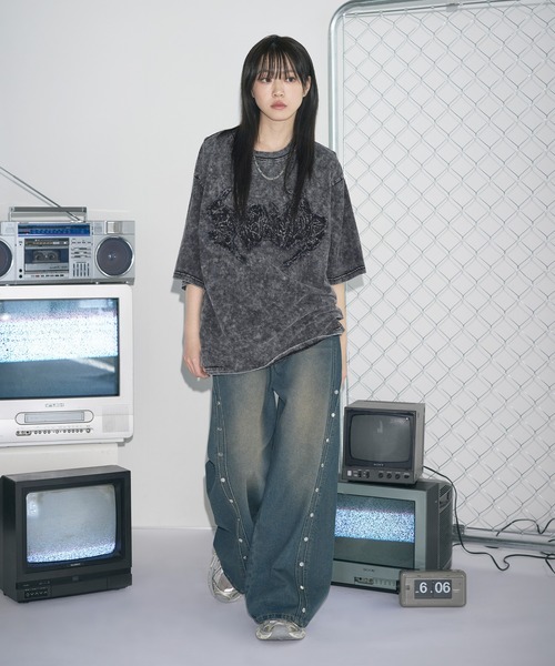 MSG（エムエスジー）の「Buyer's Select/BLACKDENIMワッペンケミカル加工Tシャツ（Tシャツ/カットソー・メンズ・ブラック系/グレー系/グレー系2/ブラック系2・M/L）」の13枚目の写真