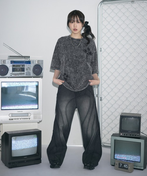 MSG（エムエスジー）の「Buyer's Select/BLACKDENIMワッペンケミカル加工Tシャツ（Tシャツ/カットソー・メンズ・ブラック系/グレー系/グレー系2/ブラック系2・M/L）」の22枚目の写真