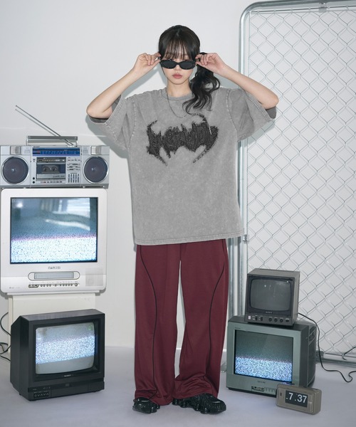 MSG（エムエスジー）の「Buyer's Select/BLACKDENIMワッペンケミカル加工Tシャツ（Tシャツ/カットソー・メンズ・ブラック系/グレー系/グレー系2/ブラック系2・M/L）」の7枚目の写真