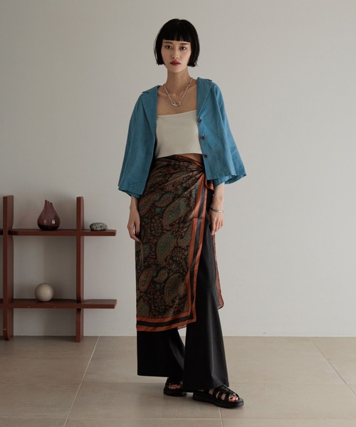 LOWRYS FARM（ローリーズファーム）の「ノルマンディショートシャツ　 248288（シャツ/ブラウス・レディース・チャコールグレー/ブラウン/アイボリー/ブルー・FREE）」の11枚目の写真