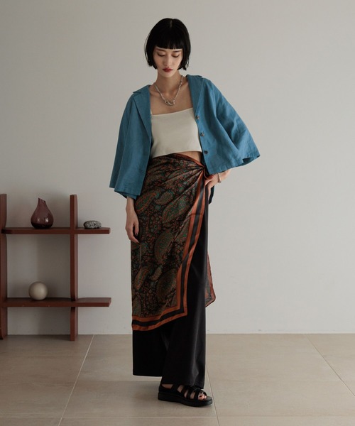 LOWRYS FARM（ローリーズファーム）の「ノルマンディショートシャツ　 248288（シャツ/ブラウス・レディース・チャコールグレー/ブラウン/アイボリー/ブルー・FREE）」の12枚目の写真