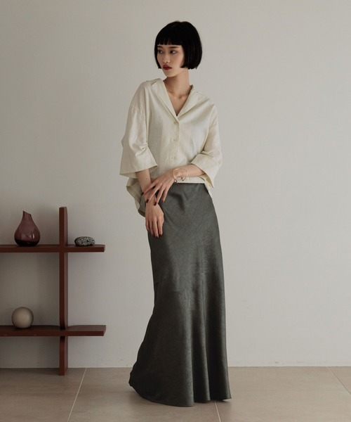 LOWRYS FARM（ローリーズファーム）の「ノルマンディショートシャツ　 248288（シャツ/ブラウス・レディース・チャコールグレー/ブラウン/アイボリー/ブルー・FREE）」の20枚目の写真