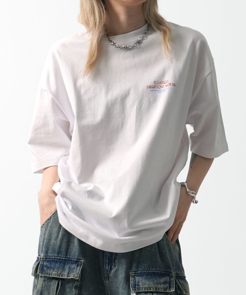ILL'S(イルズ)の「中華バックプリントTシャツ(Tシャツ/カットソー・メンズ・ホワイト/ブラック・M/L)」の6枚目の写真