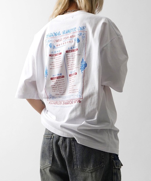 ILL'S(イルズ)の「中華バックプリントTシャツ(Tシャツ/カットソー・メンズ・ホワイト/ブラック・M/L)」の5枚目の写真