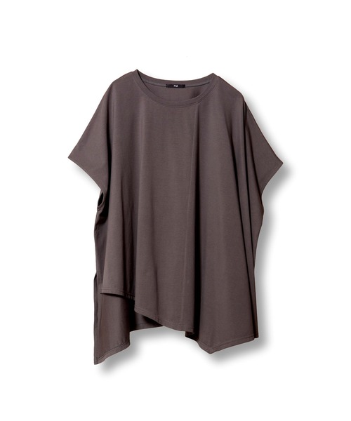 OSMOSIS(オズモーシス)の「アシンメトリーフレアーTシャツ(Tシャツ/カットソー・レディース・ブラック/グレー/ホワイト/ライトグリーン・ONE SIZE)」の20枚目の写真