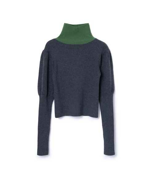 NON TOKYO(ノントーキョー)の「NON TOKYO/ノントーキョー/PUFFSLEEVE KNIT(ニット/セーター・レディース・グレー/ベージュ/ネイビー・1/2)」の2枚目の写真