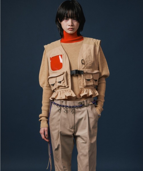 NON TOKYO(ノントーキョー)の「NON TOKYO/ノントーキョー/PUFFSLEEVE KNIT(ニット/セーター・レディース・グレー/ベージュ/ネイビー・1/2)」の4枚目の写真