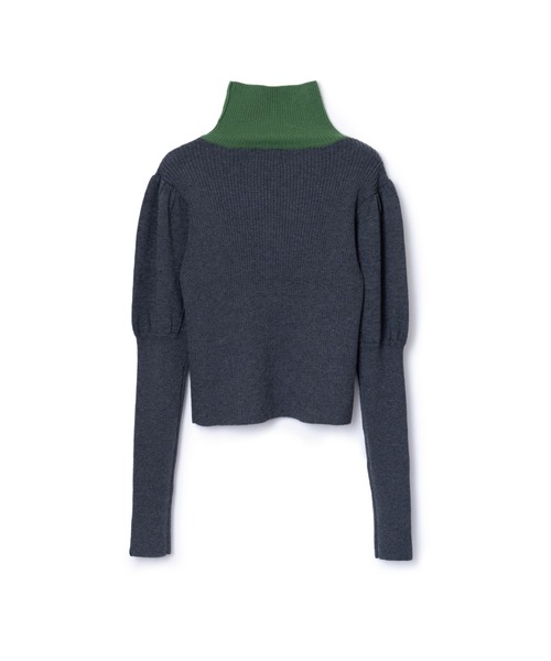 NON TOKYO(ノントーキョー)の「NON TOKYO/ノントーキョー/PUFFSLEEVE KNIT(ニット/セーター・レディース・グレー/ベージュ/ネイビー・1/2)」の5枚目の写真
