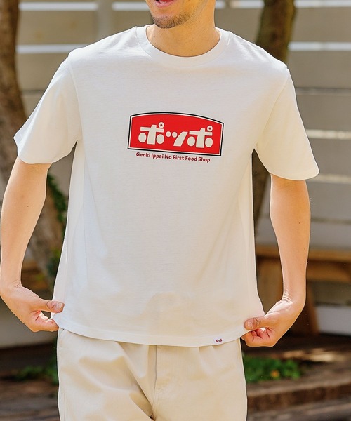 FOUND GOOD（ファウンドグッド）の「「ポッポ」Ｔシャツ（Tシャツ/カットソー・メンズ・ホワイト系5/グレー系8・MEDIUM/SMALL/LARGE）」の6枚目の写真