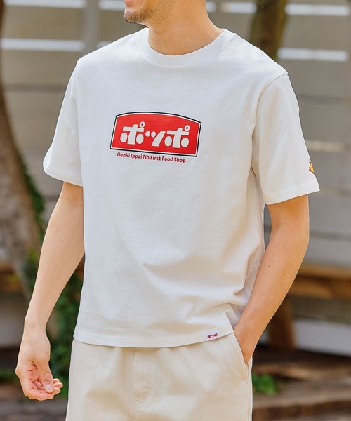 FOUND GOOD（ファウンドグッド）の「「ポッポ」Ｔシャツ（Tシャツ/カットソー・メンズ・ホワイト系5/グレー系8・MEDIUM/SMALL/LARGE）」の8枚目の写真