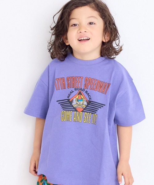 Life Support Products(ライフサポートプロダクツ)の「半袖グラフィックTシャツ(Tシャツ/カットソー・キッズ・ブラウン/ライトブルー/エメラルド/ライトピンク/ブラック/マスタード/パープル/オフホワイト/ブルー/アイボリー・110/100/95/90/80/150/140/130/120)」の1枚目の写真