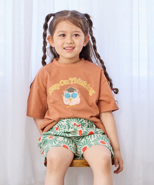 Life Support Products(ライフサポートプロダクツ)の「半袖グラフィックTシャツ(Tシャツ/カットソー・キッズ・ブラウン/ライトブルー/エメラルド/ライトピンク/ブラック/マスタード/パープル/オフホワイト/ブルー/アイボリー・110/100/95/90/80/150/140/130/120)」の5枚目の写真