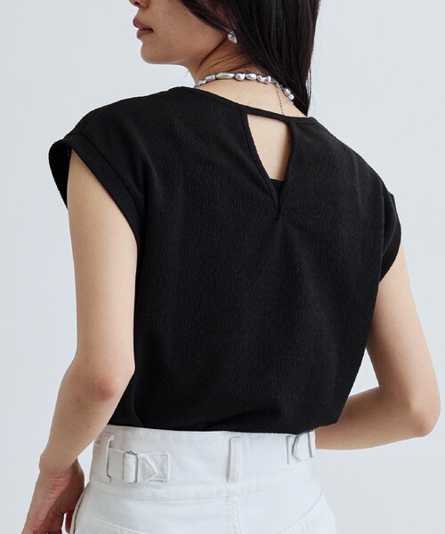 GALLEST（ギャレスト）の「【再入荷】バックシャンノースリTシャツ（Tシャツ/カットソー・レディース・ブラウン系/ブラック/ホワイト/ベージュ・38）」の3枚目の写真