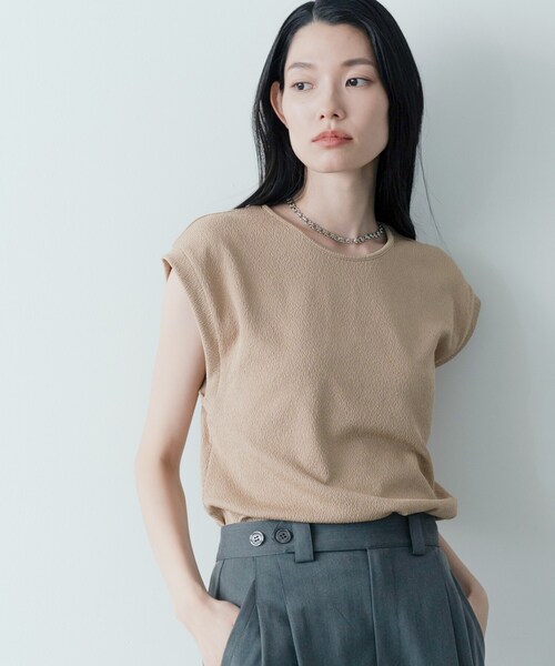 GALLEST（ギャレスト）の「【再入荷】バックシャンノースリTシャツ（Tシャツ/カットソー・レディース・ブラウン系/ブラック/ホワイト/ベージュ・38）」の10枚目の写真