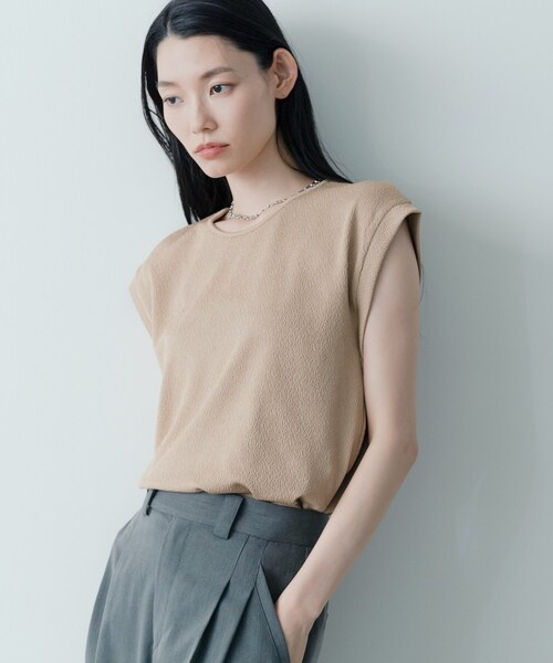 GALLEST（ギャレスト）の「【再入荷】バックシャンノースリTシャツ（Tシャツ/カットソー・レディース・ブラウン系/ブラック/ホワイト/ベージュ・38）」の11枚目の写真