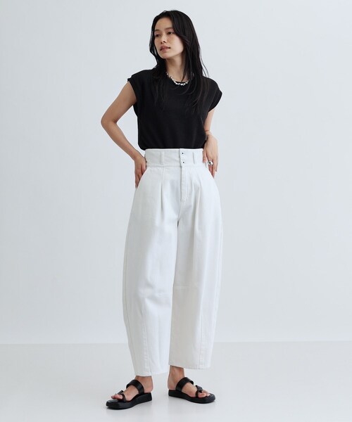 GALLEST（ギャレスト）の「【再入荷】バックシャンノースリTシャツ（Tシャツ/カットソー・レディース・ブラウン系/ブラック/ホワイト/ベージュ・38）」の20枚目の写真