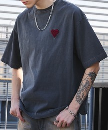 ANEDIST | ハートロゴ刺繍ピグメント加工Tシャツ(Tシャツ/カットソー)