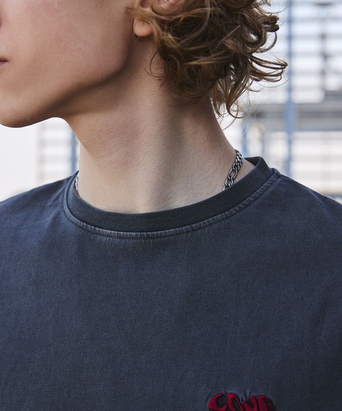 ANEDIST(アンディスト)の「ハートロゴ刺繍ピグメント加工Tシャツ(Tシャツ/カットソー・メンズ・ブラック・L/M)」の3枚目の写真