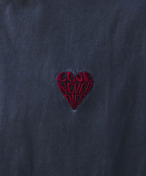 ANEDIST(アンディスト)の「ハートロゴ刺繍ピグメント加工Tシャツ(Tシャツ/カットソー・メンズ・ブラック・L/M)」の6枚目の写真