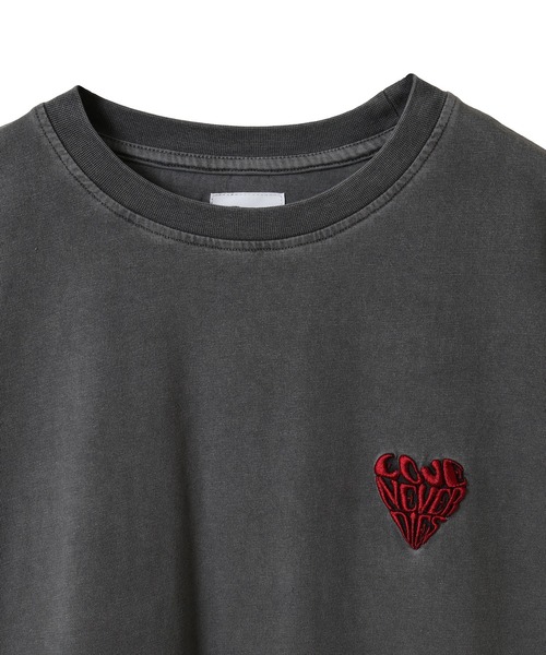 ANEDIST(アンディスト)の「ハートロゴ刺繍ピグメント加工Tシャツ(Tシャツ/カットソー・メンズ・ブラック・L/M)」の10枚目の写真