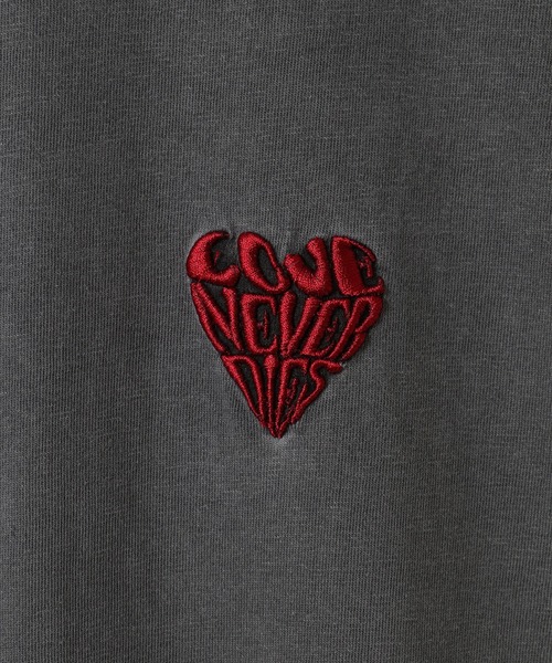 ANEDIST(アンディスト)の「ハートロゴ刺繍ピグメント加工Tシャツ(Tシャツ/カットソー・メンズ・ブラック・L/M)」の13枚目の写真