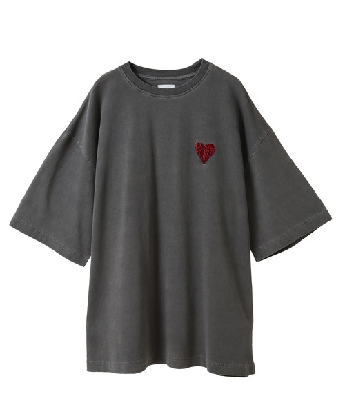 ANEDIST(アンディスト)の「ハートロゴ刺繍ピグメント加工Tシャツ(Tシャツ/カットソー・メンズ・ブラック・L/M)」の16枚目の写真