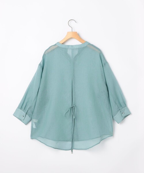 MICO COULIER(ミコクリエ)の「シアーリネンライクシャツ(シャツ/ブラウス・レディース・ライトブルー/カーキ/チャコールグレー/ベージュ・38)」の22枚目の写真