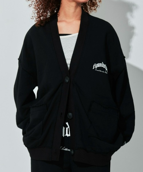 FIG&VIPER（フィグアンドバイパー）の「アウトシームlogoスウェットカーデ（カーディガン/ボレロ・レディース・ライトグレー/ブラック/ライトピンク・FREE）」の2枚目の写真