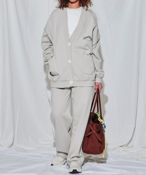 FIG&VIPER（フィグアンドバイパー）の「アウトシームlogoスウェットカーデ（カーディガン/ボレロ・レディース・ライトグレー/ブラック/ライトピンク・FREE）」の8枚目の写真