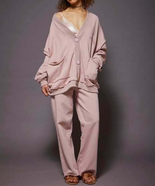 FIG&VIPER（フィグアンドバイパー）の「アウトシームlogoスウェットカーデ（カーディガン/ボレロ・レディース・ライトグレー/ブラック/ライトピンク・FREE）」の9枚目の写真