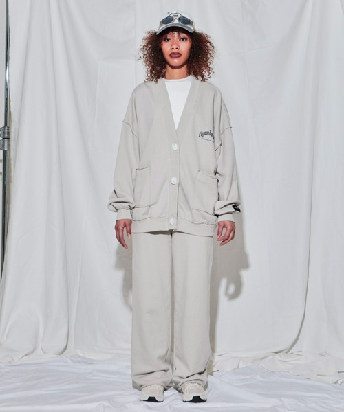 FIG&VIPER（フィグアンドバイパー）の「アウトシームlogoスウェットカーデ（カーディガン/ボレロ・レディース・ライトグレー/ブラック/ライトピンク・FREE）」の10枚目の写真