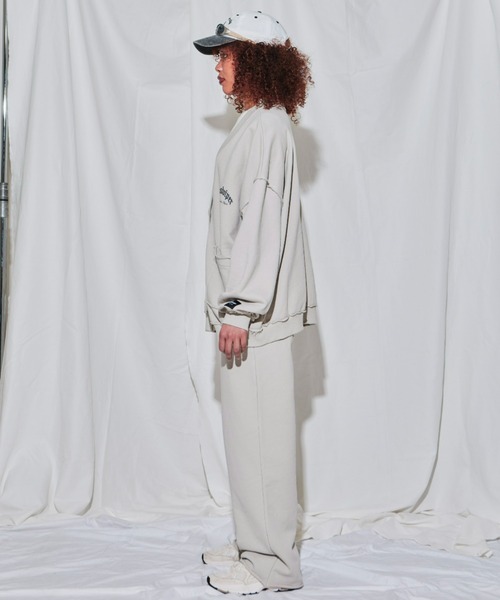 FIG&VIPER（フィグアンドバイパー）の「アウトシームlogoスウェットカーデ（カーディガン/ボレロ・レディース・ライトグレー/ブラック/ライトピンク・FREE）」の13枚目の写真