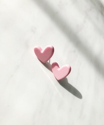アクリルハートシェイプピアス