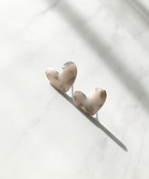 アクリルハートシェイプピアス