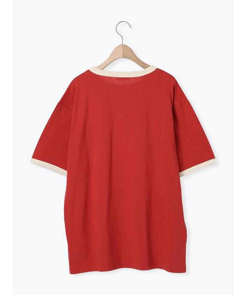 SM2(エスエムツー)の「オーバーサイズリンガーTシャツ(Tシャツ/カットソー・レディース・クリーム/ベージュ/レッド/グレー・F)」の19枚目の写真