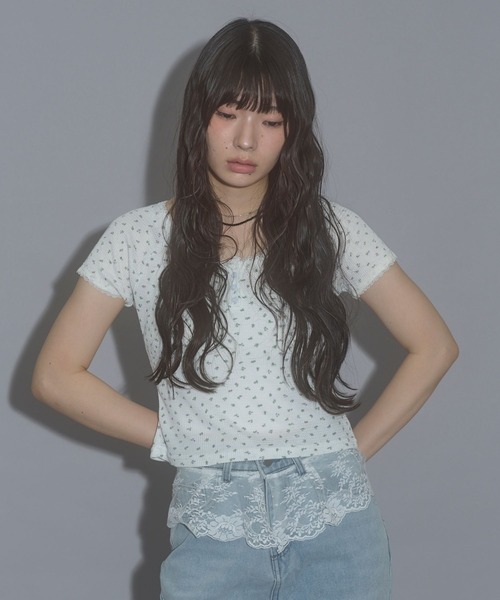 Nu(ニュー)の「【Nu】レースデニム(デニムパンツ・レディース・サックスブルー・S/M)」の7枚目の写真