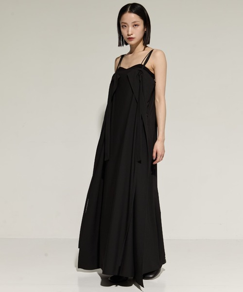 STUDIOUS（ステュディオス）の「【STUDIOUS/ステュディオス】2way Camisole Dress/キャミソールワンピ（ワンピース・レディース・ストライプ/ブラック・FREE）」の3枚目の写真