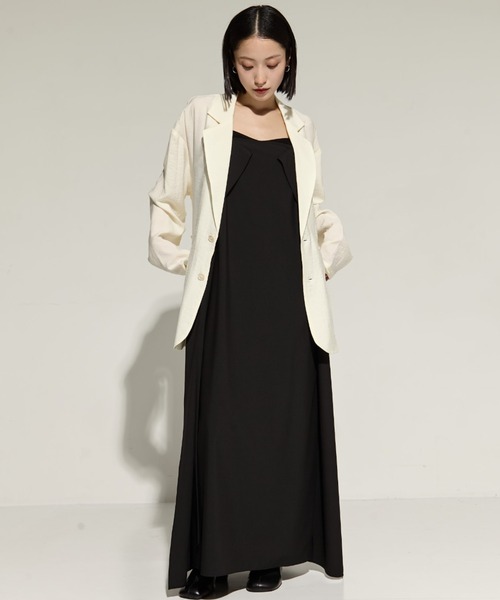 STUDIOUS（ステュディオス）の「【STUDIOUS/ステュディオス】2way Camisole Dress/キャミソールワンピ（ワンピース・レディース・ストライプ/ブラック・FREE）」の7枚目の写真