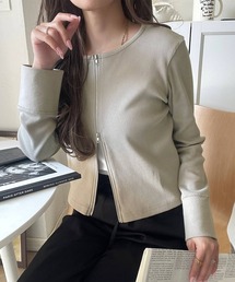 Tシャツ/カットソー カーディガン」に該当するトップスファッション