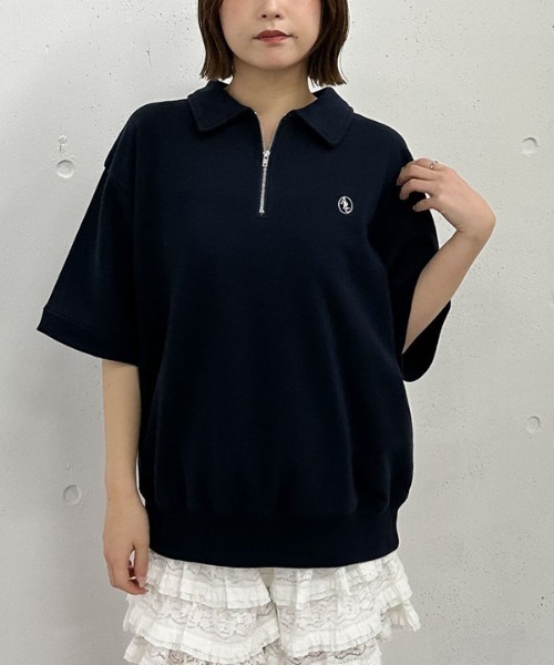 トップス Archive zip up polo Archive zip up polo