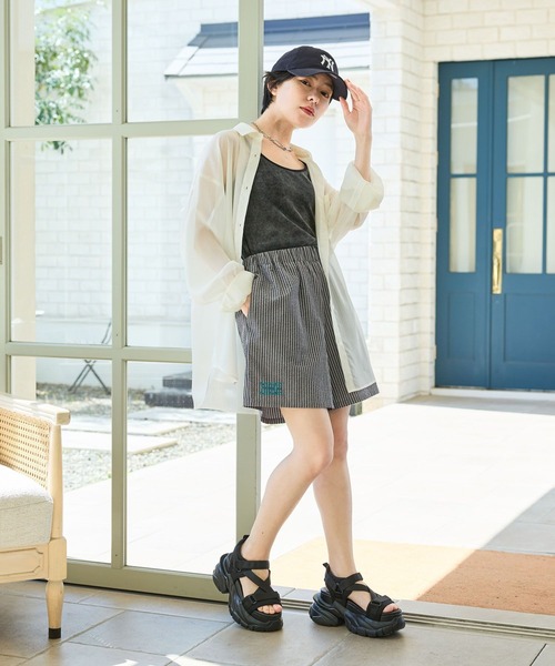 PAGEBOY(ページボーイ)の「サウナボーイコラボ セットアップショートパンツ(その他パンツ・レディース・ブルー/ブラック・FREE)」の4枚目の写真